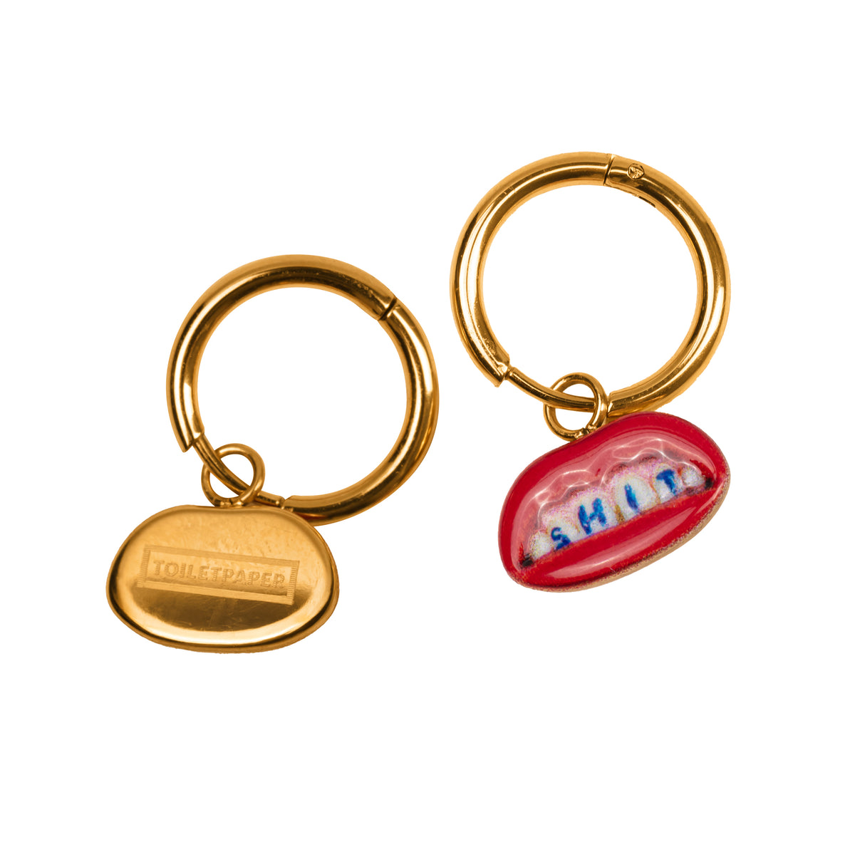 SHIT dangling earrings - Toiletpaper Jewels