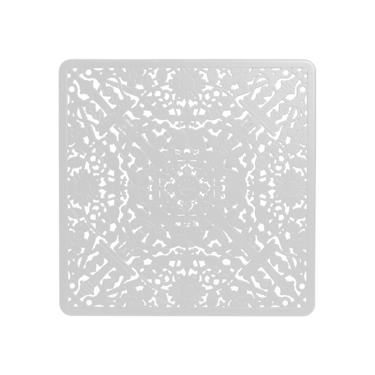 Industry Collection Aluminium Square Table White