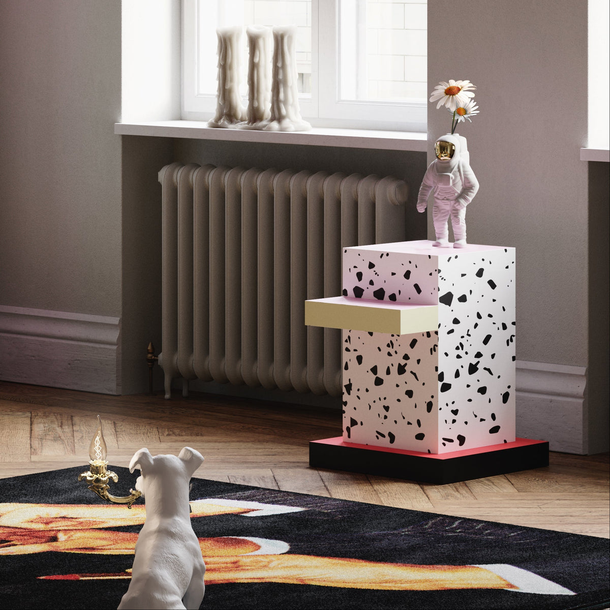 SUPERSIDE TABLE TERRAZZO