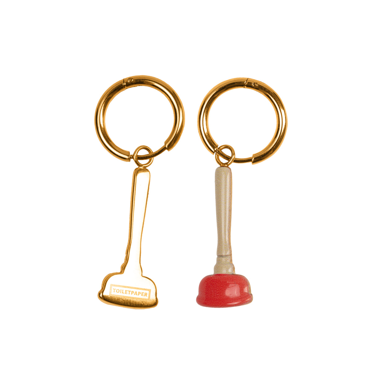 SINK PLUNGER dangling earrings - Toiletpaper Jewels