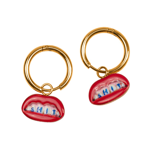SHIT dangling earrings - Toiletpaper Jewels