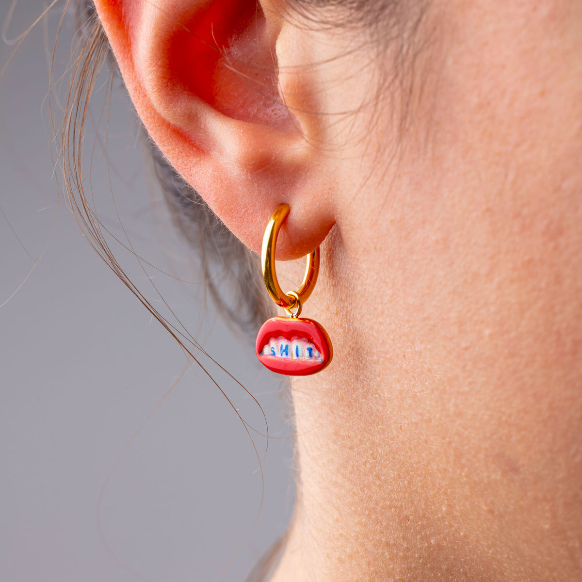 SHIT dangling earrings - Toiletpaper Jewels