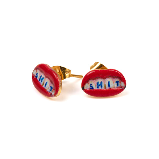 SHIT stud earrings - Toiletpaper Jewels