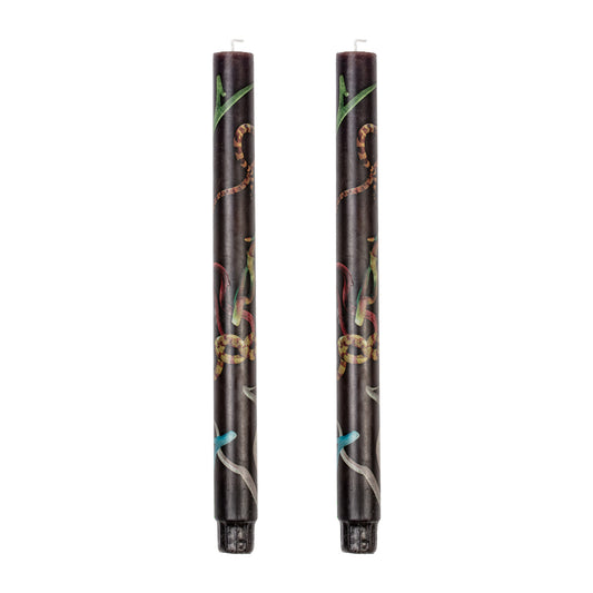 TOILETPAPER Set of 2 Stem Candles SNAKES BLACK