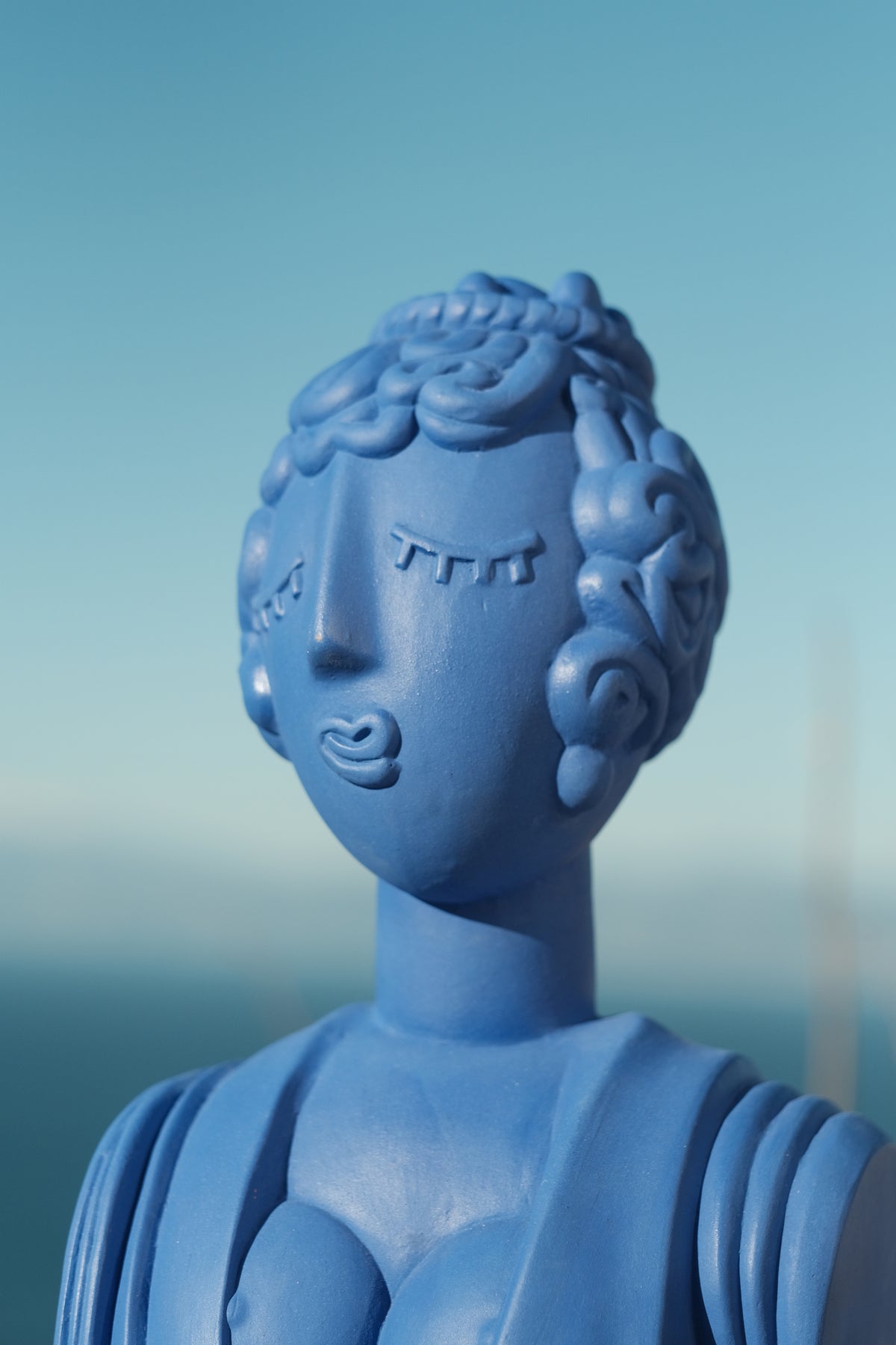 Terracotta Bust Poppea Blue