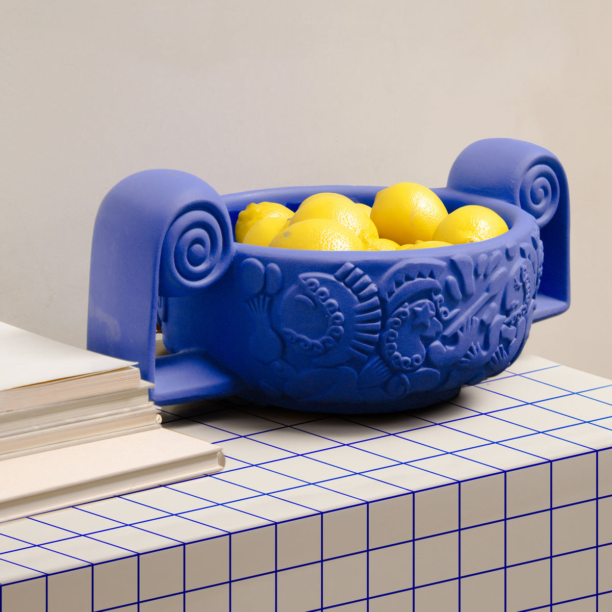 Terracotta Vase Centrotavola Blue