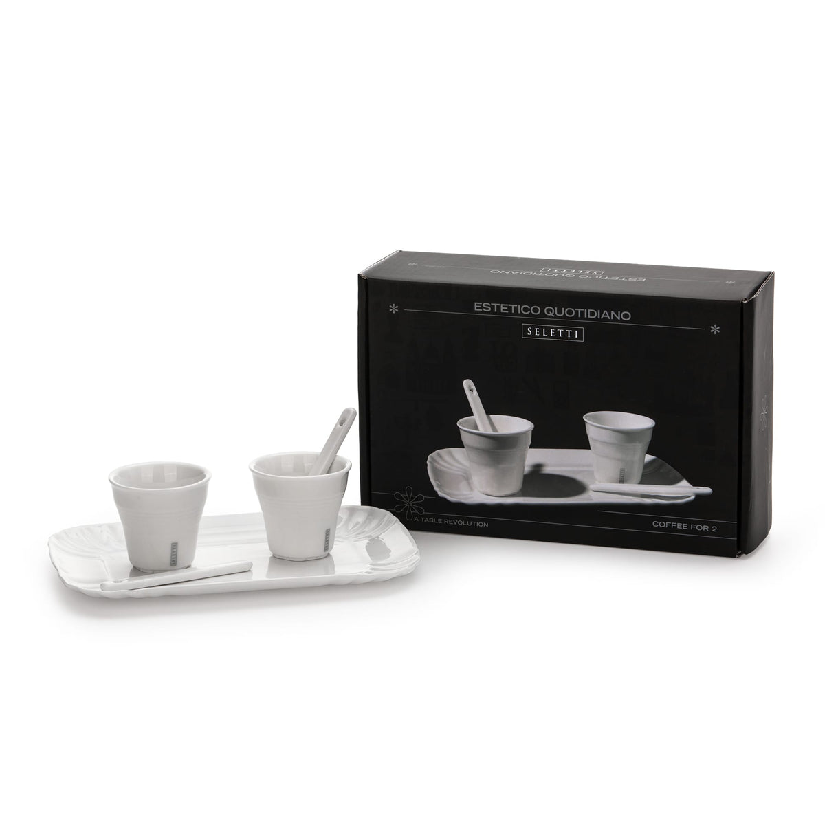 Estetico Quotidiano Coffee Set 2Tazzine + 1 vassoio