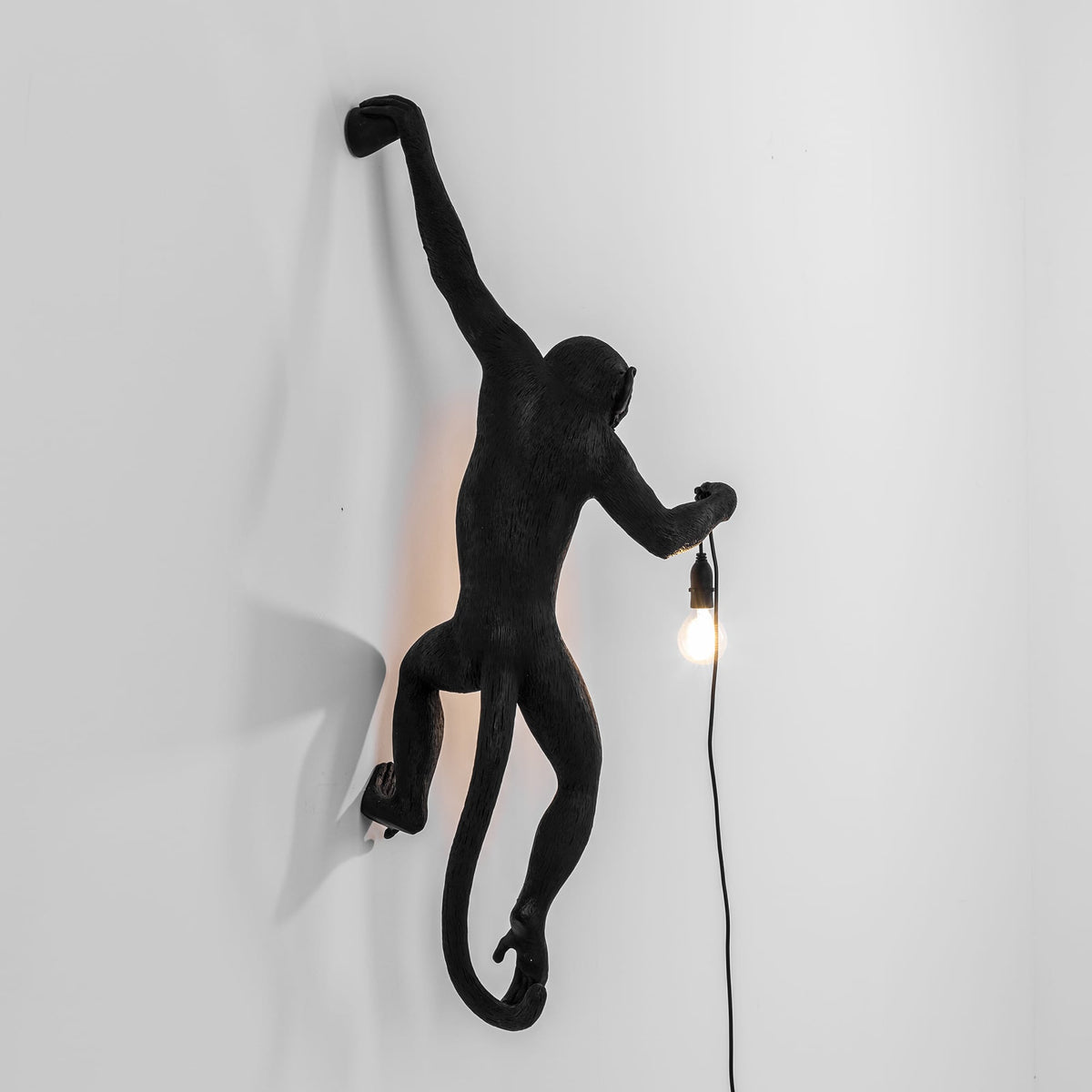 The Monkey Lamp Black Hanging Version Left