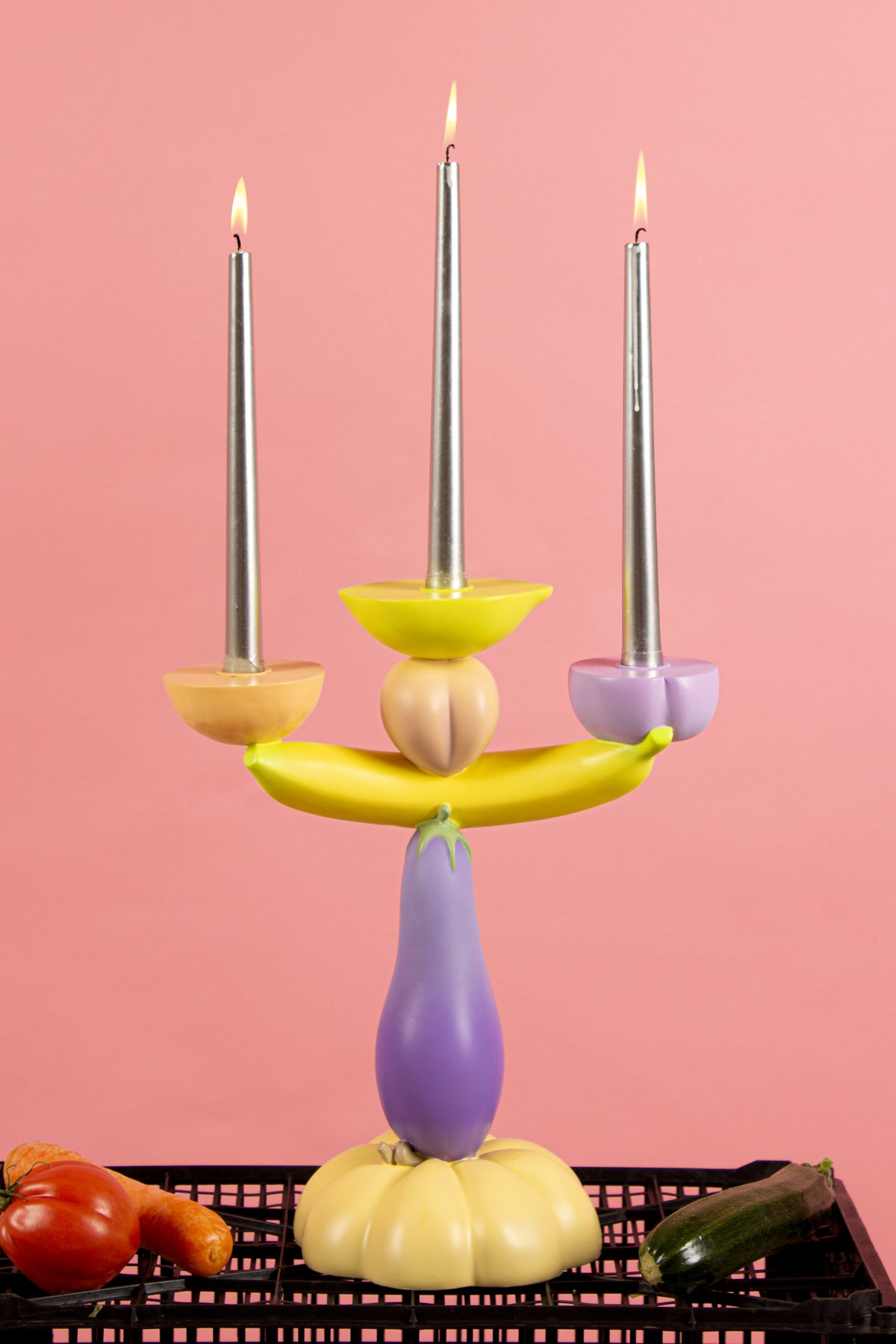 Vitamin Aubergine Candelabra