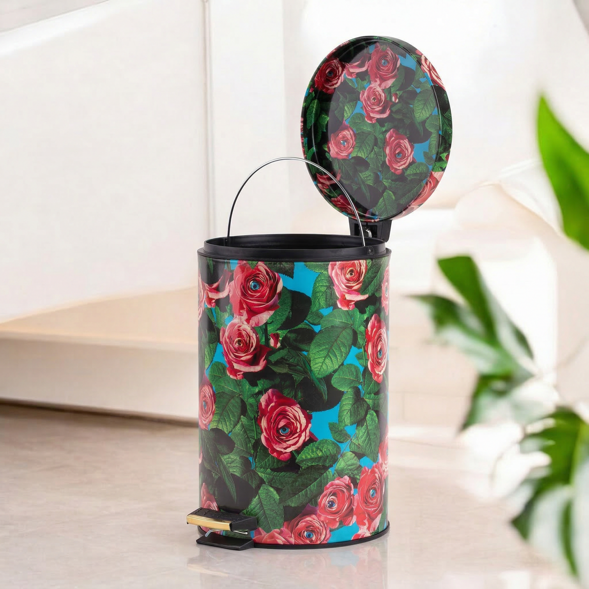 Dustbin 12L - Roses