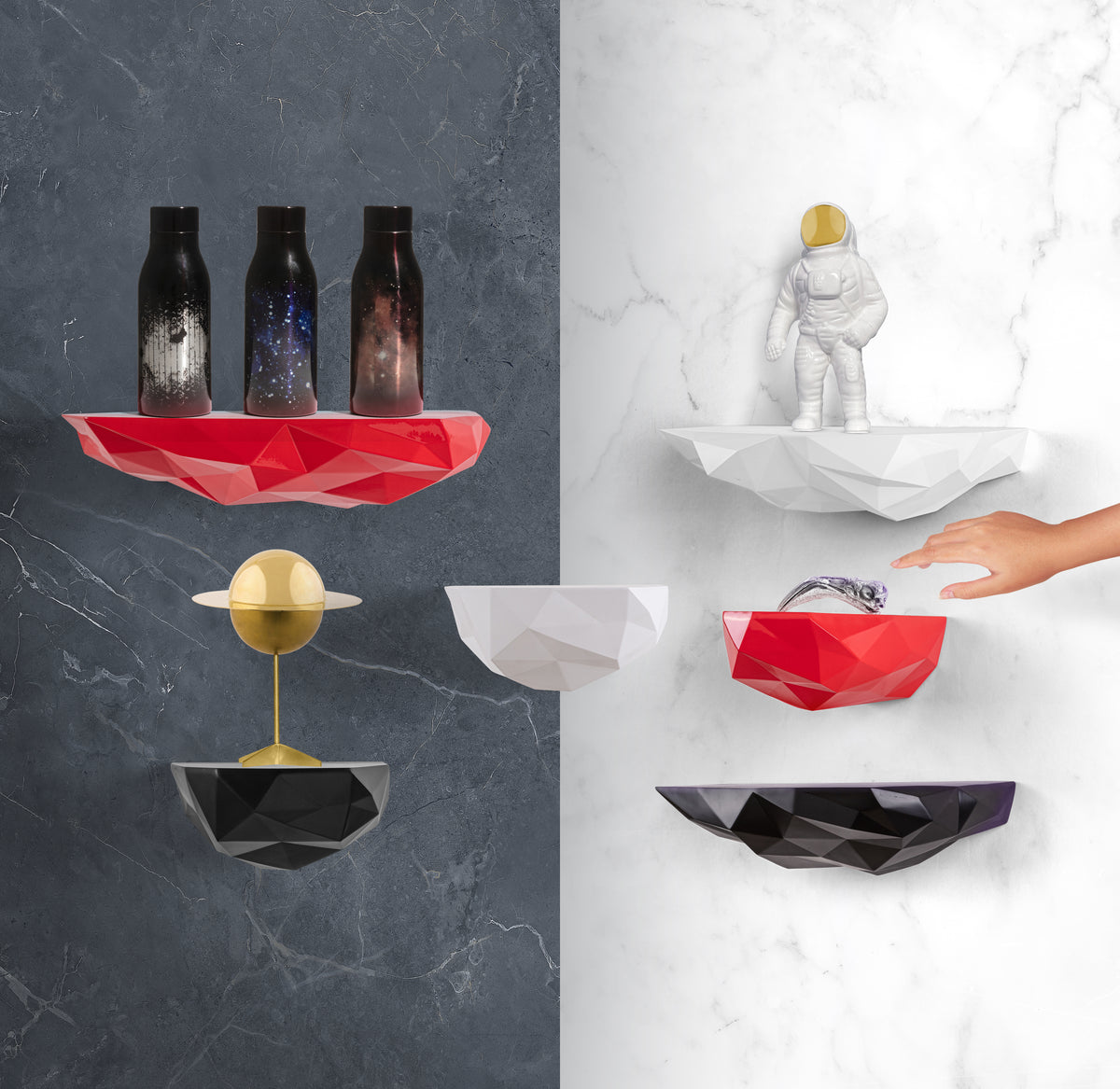 Space Rocks Shelf Big Red